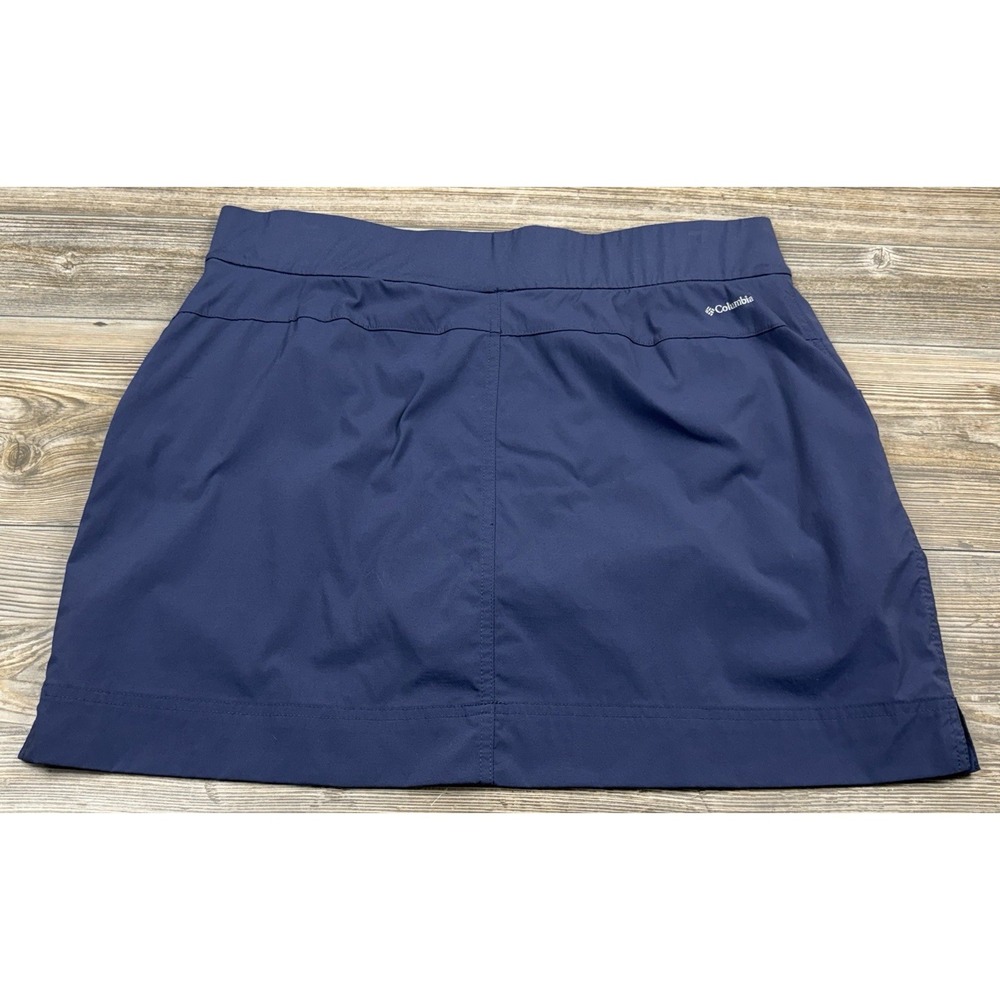 Columbia Activewear Skort Women's XL Blue Flat Front Pull On Elastic Waistband - Picture 4 of 10